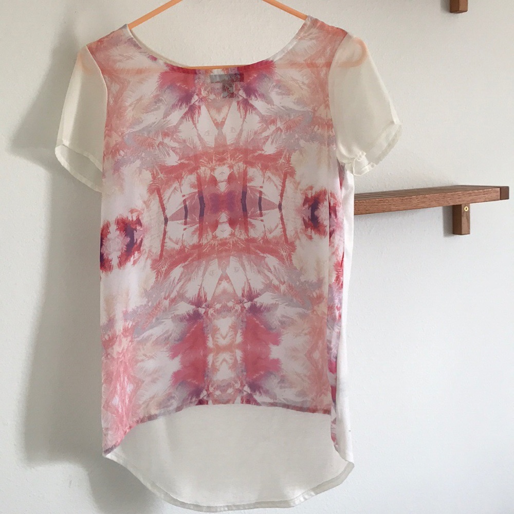 Semi-Sheer Tropical Blouse